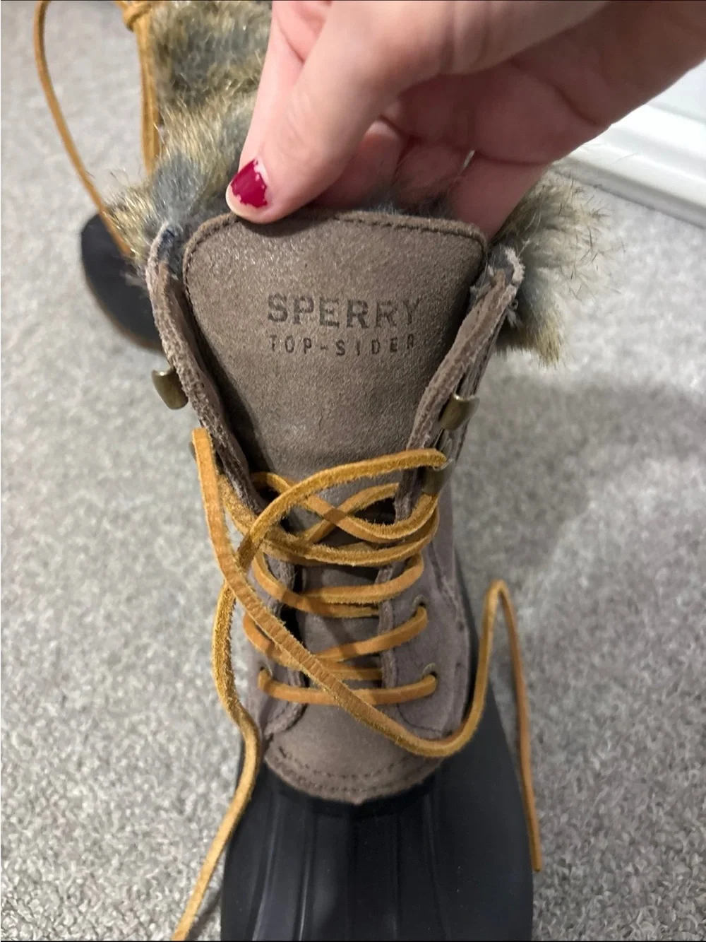 Sperry Brown and Black Top-Sider Duck Boots